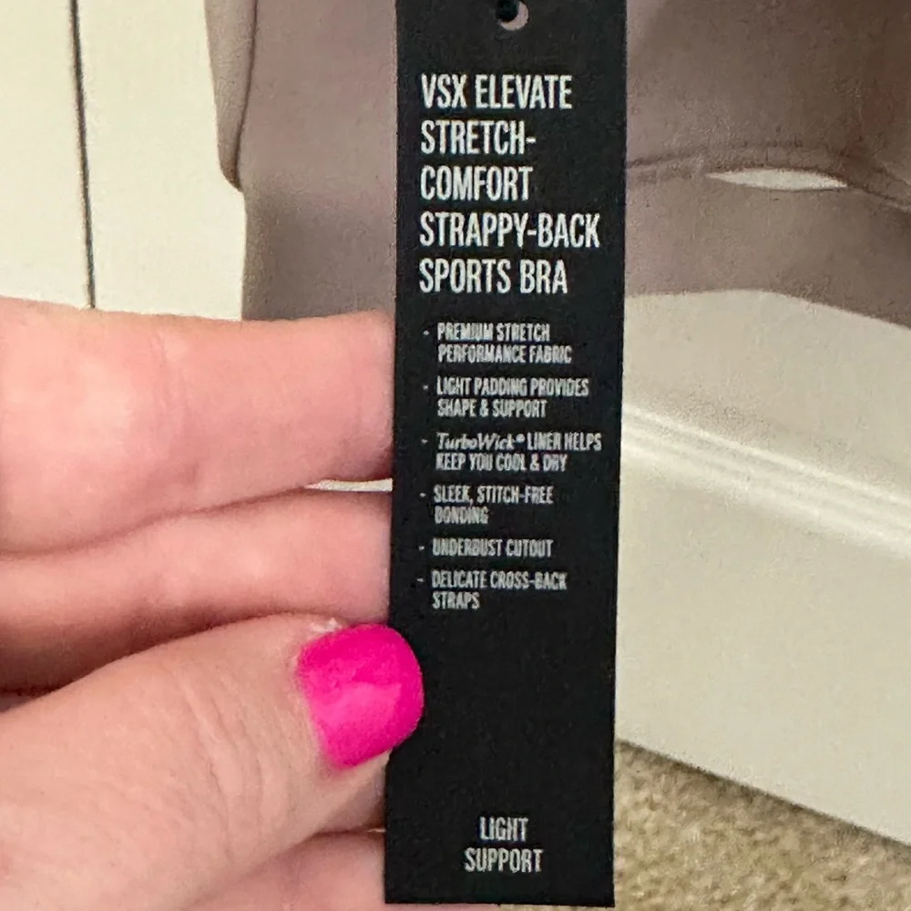 Victoria Secret VSX Elevate‎ Stretch-Comfort Strappy-Back Sports Bra Large DD/G